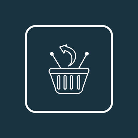 Returns icon line symbol. Premium quality isolated removal element in trendy style.のイラスト素材