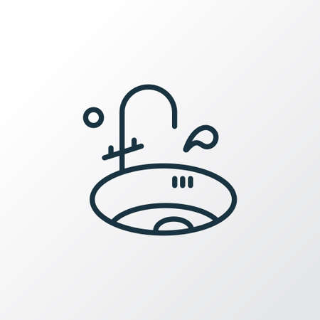 Sink icon line symbol. Premium quality isolated washstand element in trendy style.のイラスト素材