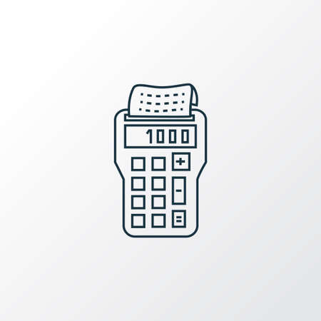 Tax calculator icon line symbol. Premium quality isolated accounting element in trendy style.の写真素材
