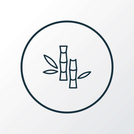 Bamboo icon line symbol. Premium quality isolated branch element in trendy style.のイラスト素材