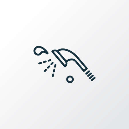 Shower icon line symbol. Premium quality isolated bathroom element in trendy style.のイラスト素材