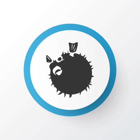Blowfish icon symbol. Premium quality isolated globefish element in trendy style.のイラスト素材