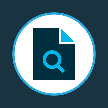 Search file icon colored symbol. Premium quality isolated research element in trendy style.のイラスト素材