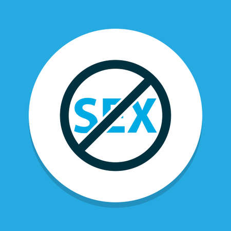 No sex icon colored symbol. Premium quality isolated restricted element in trendy style.のイラスト素材