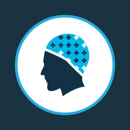 Hair protection icon colored symbol. Premium quality isolated headwear element in trendy style.のイラスト素材