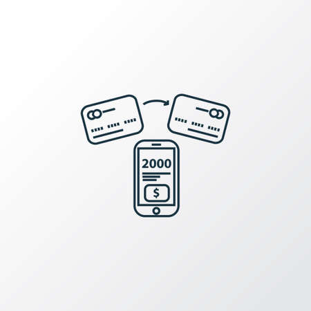 Fund transfer icon line symbol. Premium quality isolated mobile banking element in trendy style.のイラスト素材
