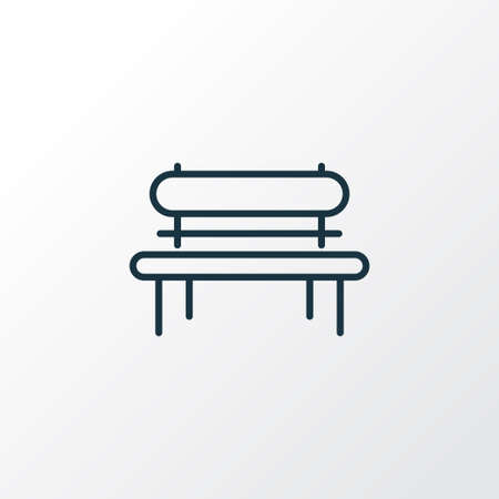 Bench icon line symbol. Premium quality isolated park element in trendy style.のイラスト素材