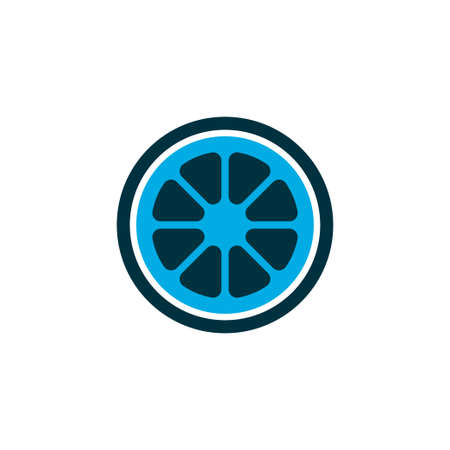 Lemon icon colored symbol. Premium quality isolated lime element in trendy style.のイラスト素材