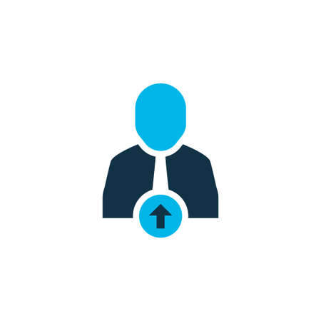 Upward leveling icon colored symbol. Premium quality isolated leadership element in trendy style.の写真素材