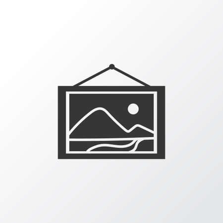 Wall picture icon symbol. Premium quality isolated image element in trendy style.のイラスト素材