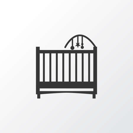 Crib icon symbol. Premium quality isolated cot element in trendy style.の写真素材