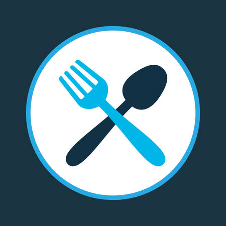 Food icon colored symbol. Premium quality isolated restaurant element in trendy style.のイラスト素材