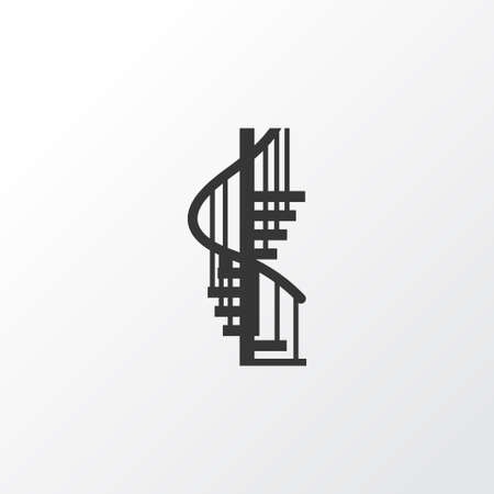 Circular staircase icon symbol. Premium quality isolated stepladder element in trendy style.のイラスト素材