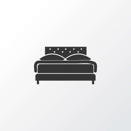 Double bed icon symbol. Premium quality isolated hotel element in trendy style.のイラスト素材