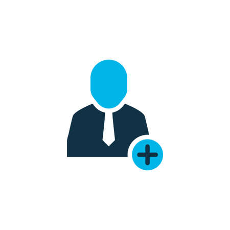 Add to team icon colored symbol. Premium quality isolated register account element in trendy style.のイラスト素材