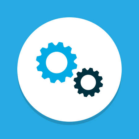 Cogwheel icon colored symbol. Premium quality isolated gear element in trendy style.の写真素材