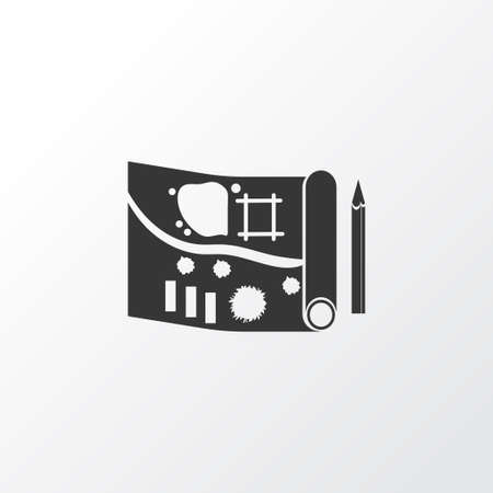 Landscape design icon symbol. Premium quality isolated drawing element in trendy style.のイラスト素材