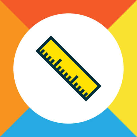 Ruler icon colored line symbol. Premium quality isolated measurement element in trendy style.のイラスト素材
