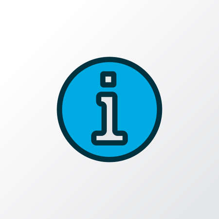 Information icon colored line symbol. Premium quality isolated inform element in trendy style.