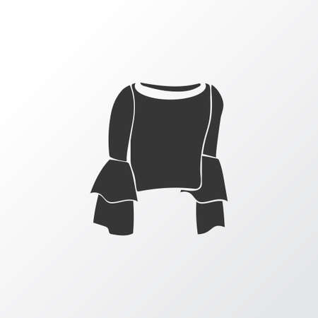 Elegant blouse icon symbol. Premium quality isolated circular flounce sleeve element in trendy style.の写真素材