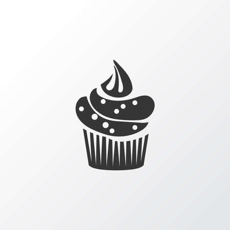 Cupcake icon symbol. Premium quality isolated muffin element in trendy style.の写真素材