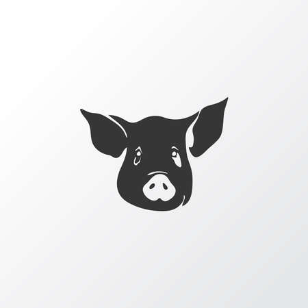 Pig icon symbol. Premium quality isolated swine element in trendy style.のイラスト素材