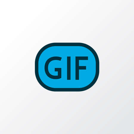 Gif sticker icon colored line symbol. Premium quality isolated animation element in trendy style.の写真素材