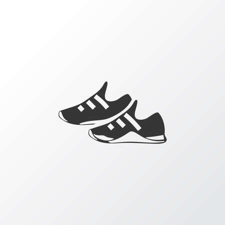 Trainer shoes icon symbol. Premium quality isolated sneaker element in trendy style.の写真素材