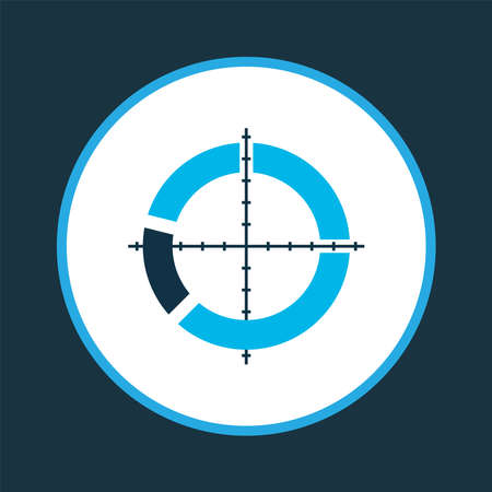Pie graph icon colored symbol. Premium quality isolated infographic element in trendy style.のイラスト素材