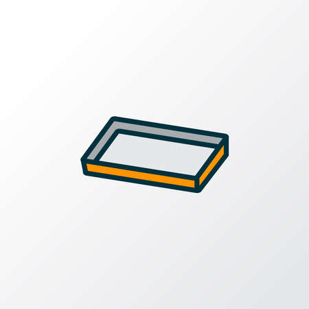 Baking sheet icon colored line symbol. Premium quality isolated cake tray element in trendy style.のイラスト素材