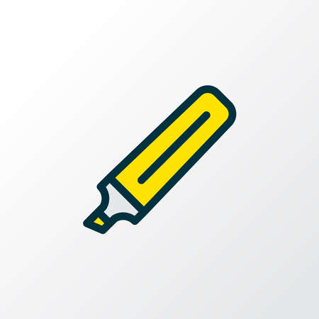 Marker icon colored line symbol. Premium quality isolated highlighter element in trendy style.の写真素材