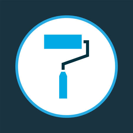 Roller brush icon colored symbol. Premium quality isolated paint element in trendy style.のイラスト素材