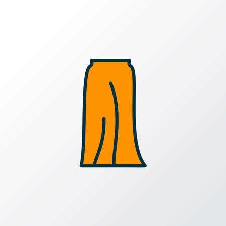 Long skirt icon colored line symbol. Premium quality isolated apparel element in trendy style.のイラスト素材