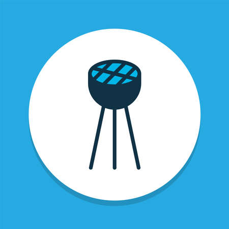 Bbq icon colored symbol. Premium quality isolated barbecue element in trendy style.の写真素材