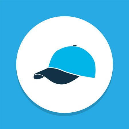 Baseball hat icon colored symbol. Premium quality isolated cap element in trendy style.のイラスト素材