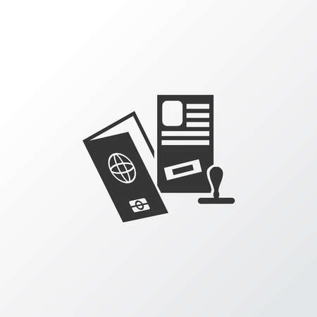 Visa icon symbol. Premium quality isolated international identification element in trendy style.のイラスト素材