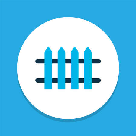 Fence icon colored symbol. Premium quality isolated wooden barrier element in trendy style.の写真素材