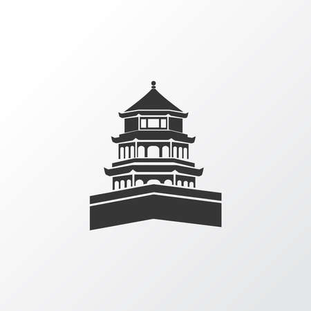 Summer place in beijing icon symbol. Premium quality isolated pagoda element in trendy style.のイラスト素材