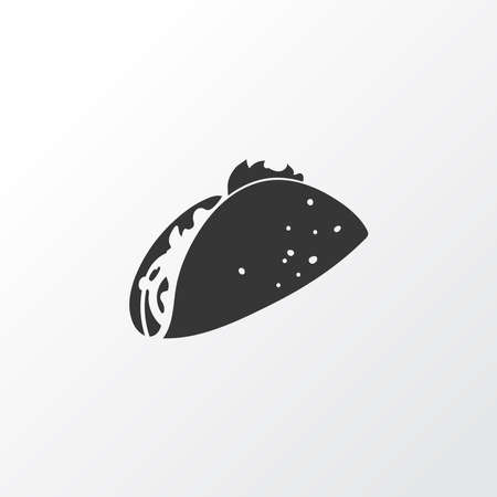 Tacos icon symbol. Premium quality isolated tortilla element in trendy style.のイラスト素材