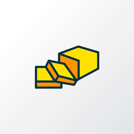 Butter icon colored line symbol. Premium quality isolated margarine element in trendy style.の写真素材
