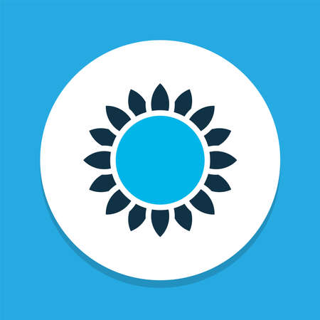 Sunflower icon colored symbol. Premium quality isolated floral element in trendy style.の写真素材