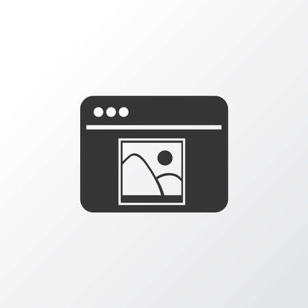 Photo content icon symbol. Premium quality isolated website image element in trendy style.