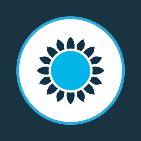 Sunflower icon colored symbol. Premium quality isolated floral element in trendy style.のイラスト素材