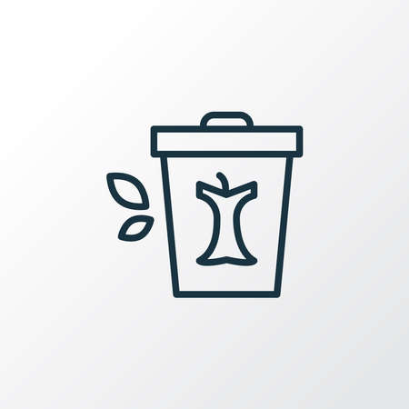 Compost bin icon line symbol. Premium quality isolated garbage element in trendy style.のイラスト素材