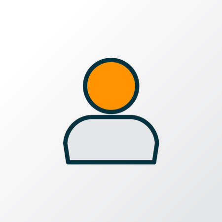 Profile icon colored line symbol. Premium quality isolated user element in trendy style.の写真素材