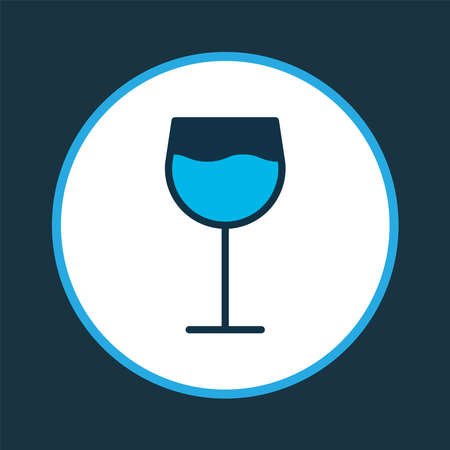 Wineglass icon colored symbol. Premium quality isolated cabernet element in trendy style.の写真素材