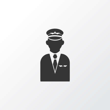 Pilot icon symbol. Premium quality isolated captain element in trendy style.のイラスト素材