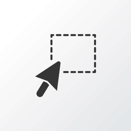 Cursor rectangular selection icon symbol. Premium quality isolated frame element in trendy style.の写真素材