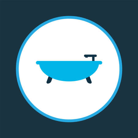 Bathroom icon colored symbol. Premium quality isolated tub element in trendy style.のイラスト素材