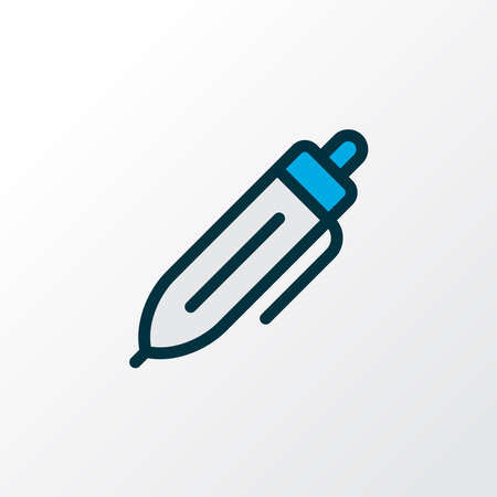 Pencil icon colored line symbol. Premium quality isolated pen element in trendy style.のイラスト素材